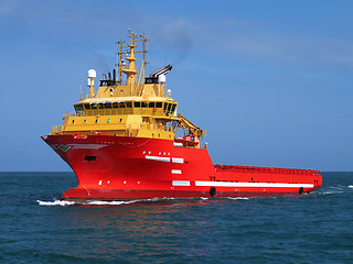 Image showing Supply Ship at Sea.