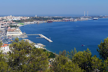 Image showing Setubal Port Shoreline.