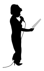Image showing Show host anchorwoman or public speaking woman