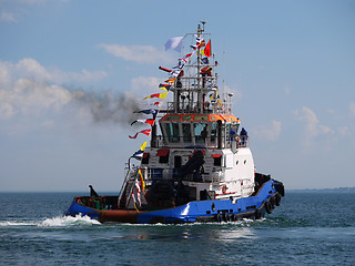 Image showing Harbour Tugboat Maneuvering.