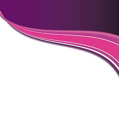 Image showing Pink abstract background with waved strips and place for text