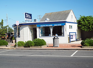 Image showing editorial Pizza Village restaurant in Montauk New York