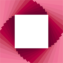 Image showing Pink abstract geometric square background with square place for text