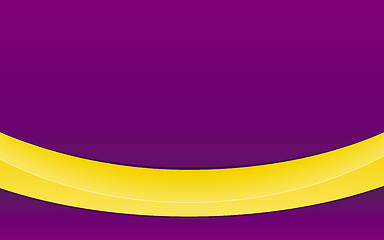 Image showing Purple abstract background with bright yellow strip and place for text