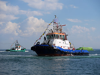 Image showing Tugboats Festival.