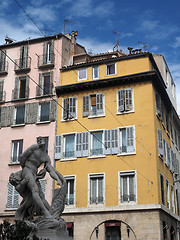 Image showing EDITORIAL Statue Milon de Crotone architecture Marseille 