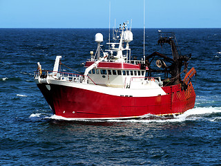 Image showing Fishing Boat at Sea.