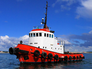 Image showing Tug at Anchor.