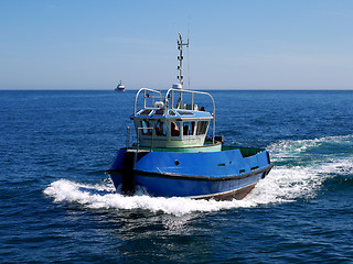 Image showing Harbour Tugboat at Speed.