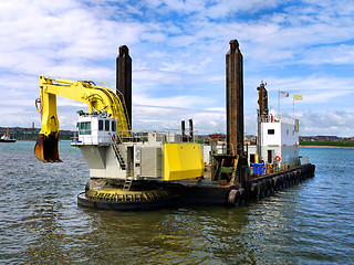 Image showing Port Construction Dredger.