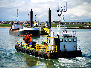 Image showing Harbour Construction Vessels.