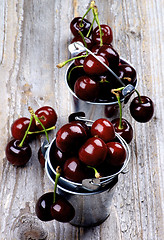 Image showing Dark Sweet Cherries