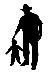 Image showing Grandfather with child