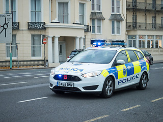 Image showing Police Car Responding to Emergency Call