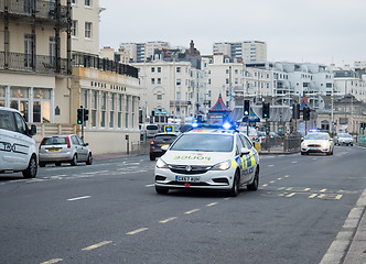 Image showing Police Cars Responding to Emergency Call