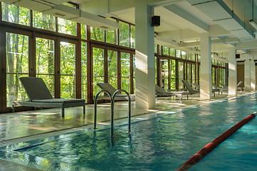 Image showing Interior of a public swimming pool