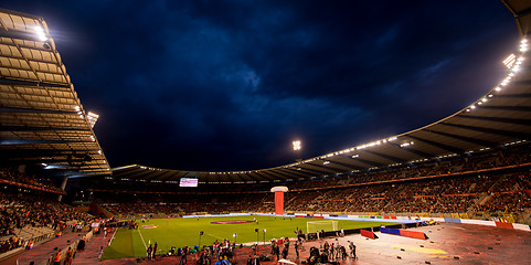 Image showing a professional footbal soccerl stadium