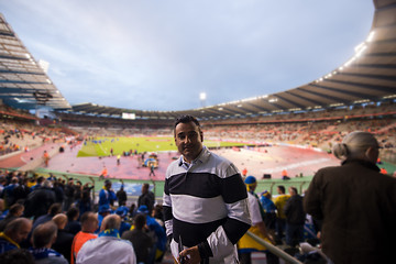 Image showing portrait of a male football fan