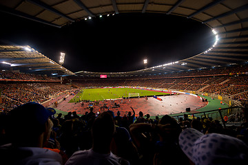 Image showing soccer fans support their favorite sports team