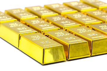 Image showing Golden bars as a background Financial concepts