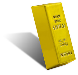 Image showing Golden Bar as a Financial concepts on white background