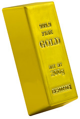 Image showing Golden Bar as a Financial concepts on white background