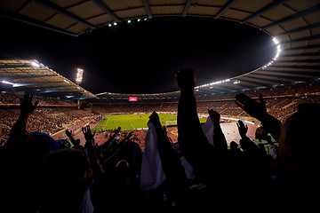 Image showing soccer fans support their favorite sports team