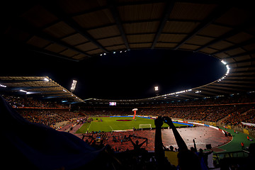 Image showing soccer fans support their favorite sports team