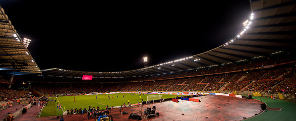 Image showing a professional footbal soccerl stadium