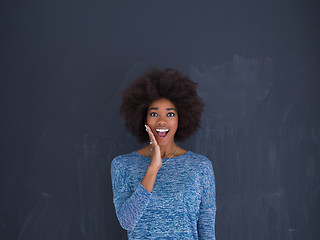 Image showing portrait of a beautiful friendly African American woman