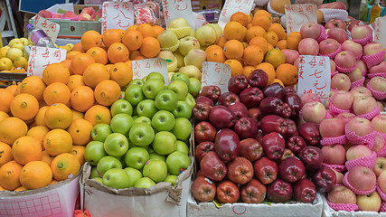 Image showing Apples and Oranges