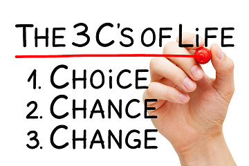 Image showing Choice Chance Change Better Life Concept