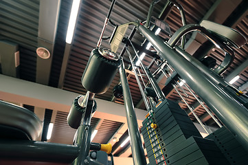 Image showing Weights in gym machine