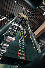 Image showing Weights in gym machine
