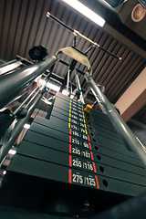 Image showing Weights in gym machine