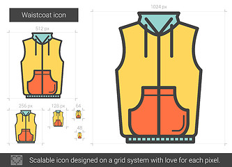 Image showing Waistcoat line icon.