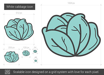 Image showing White cabbage line icon.