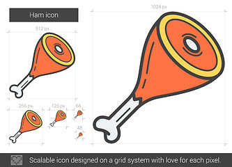 Image showing Ham line icon.