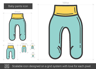 Image showing Baby pants line icon.
