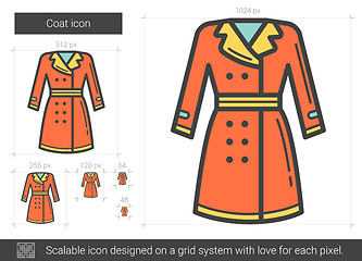 Image showing Coat line icon.