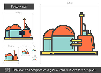 Image showing Factory line icon.