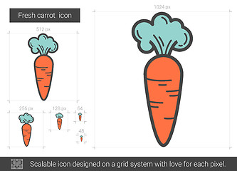 Image showing Fresh carrot line icon.