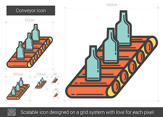 Image showing Conveyor line icon.