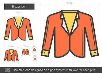 Image showing Blazer line icon.