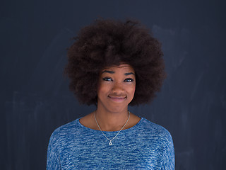 Image showing African American woman isolated on a gray background