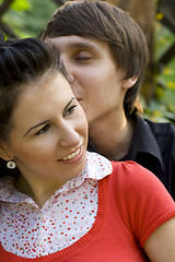 Image showing loving couple kissing