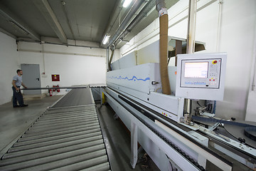 Image showing workers in a factory of wooden furniture