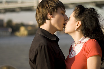 Image showing loving couple kissing