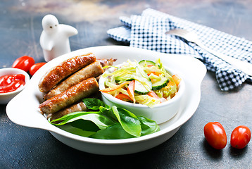 Image showing grilled sausages 