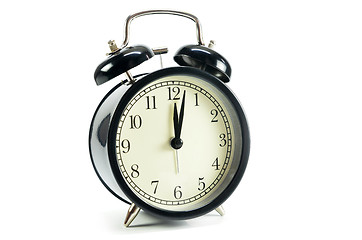 Image showing Black colored alarm clock